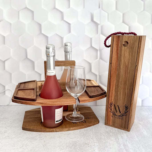 Mimosa Wine Table & Wine Bottle Box