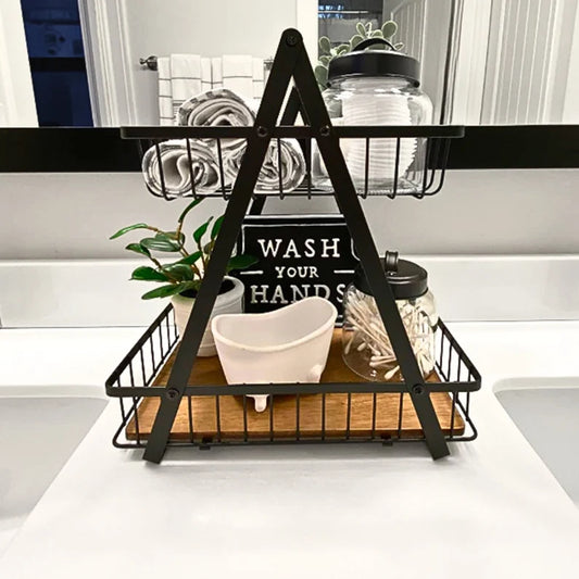 Decorative Tiered Counter Basket