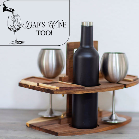 Wine Gift for Dad Birthday Gift Personalized Wine Table Custom Charcuterie Table Gift for Dad Engraved Grandpa Gift for Husband